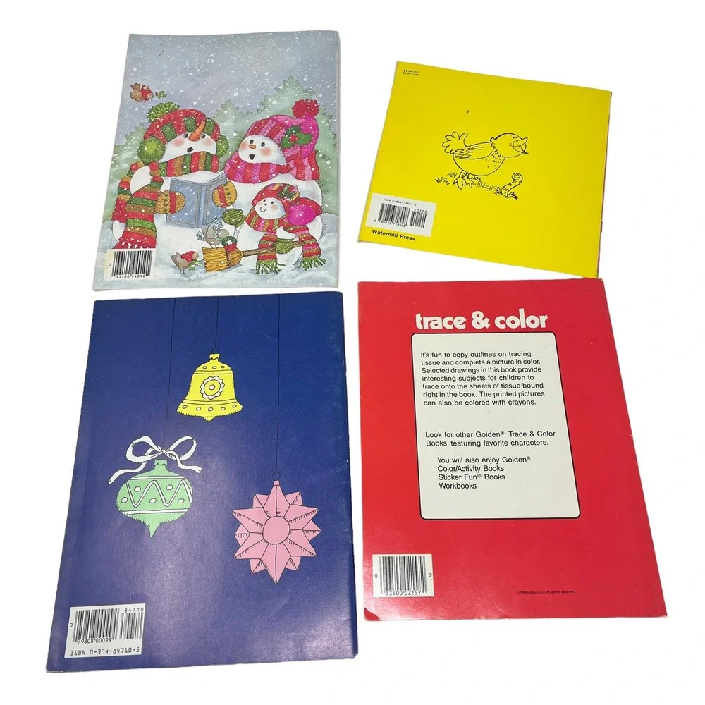 Vintage Unused Coloring Books. My Buddy Trace and Color Christmas ABC Dot to Dot